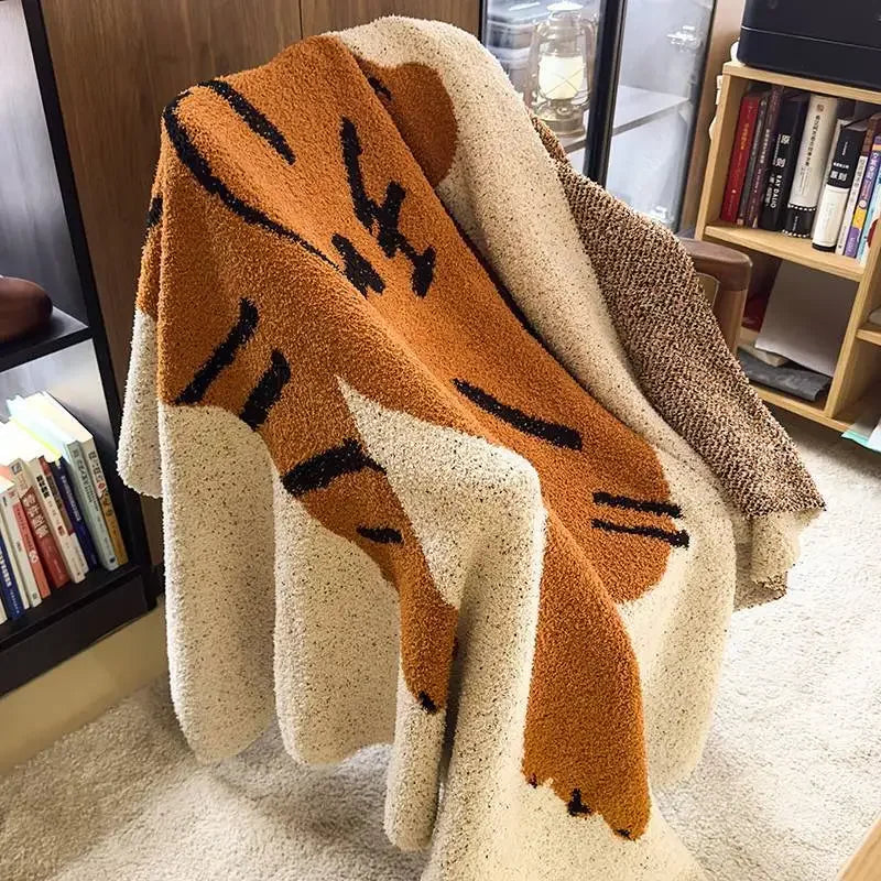 New Designer Sunflower Class A Autumn and Winter Half-edge Fleece Knitted Blanket Sofa Office Nap Blanket