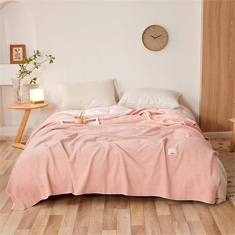 Flannel Blanket Soft Bedspread Shawl Blankets for Beds Sofa Office Napping Warm Bedding Throw Blanket