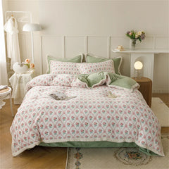 Milk Velvet Bedding Set Thicken Bound Edge High Weight Winter Warm Four Piece Set Quilt Cover Bed Linen Pillowcase Bedroom Decor