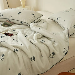 Summer Quilt Class A Knitted Aerobic Cotton Printed Soybean Quilt Summer Bedspread Home Textiles