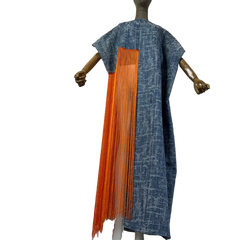 Denim with Tassel Kaftan Dress - WINI