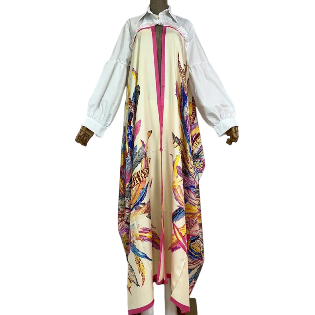 Trendy Long Sleeve Printed Cardigan - WINI