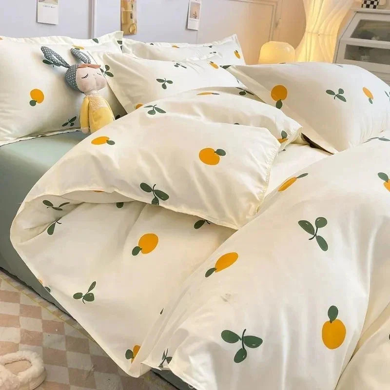 Checkerboard Bedding Set No Comforter Quilt Duvet Cover Pillowcase Flat Sheet Single Queen Size Polyester Bedclothes