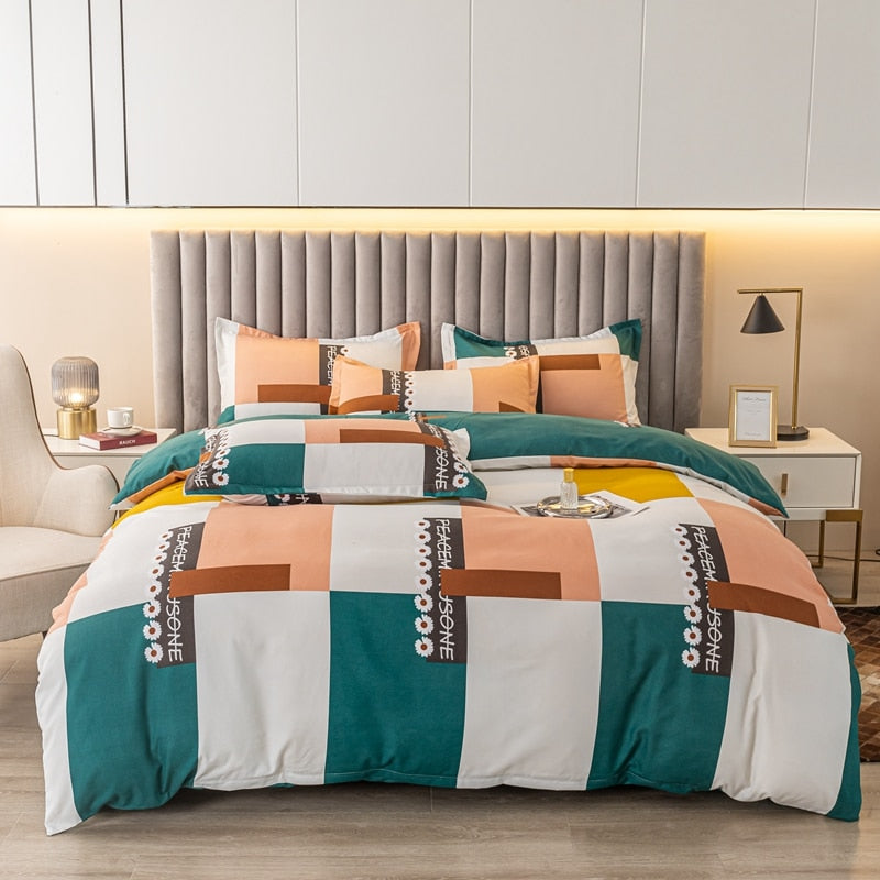 1 Pc 100% Cotton Duvet Cover 200x200,Small Fresh Single Quilt Cover,Without Pillowcase,No Bed Sheet