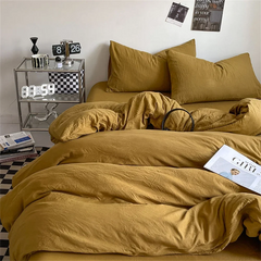 100% Thick Brushed Bed Sheets, Duvet Cover Set, Four Piece Bedding Set Three Piece Bedding, Fully Enclosed for Home Gift