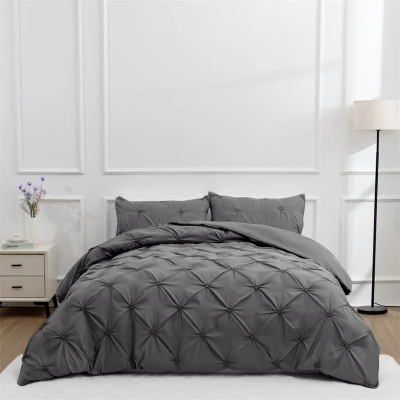 Queen Comforter Set 3Pieces, Gray Bed in a Bag Comforter Set for Bedroom, Beddding Sets with Comforter, Duvet cover& Pillowcases