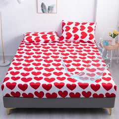 Pure Black Waterproof Fitted Sheet Home Bed Cover Sabana Summer Spring Winter Mattress Covers With Elastic (no pillowcase)