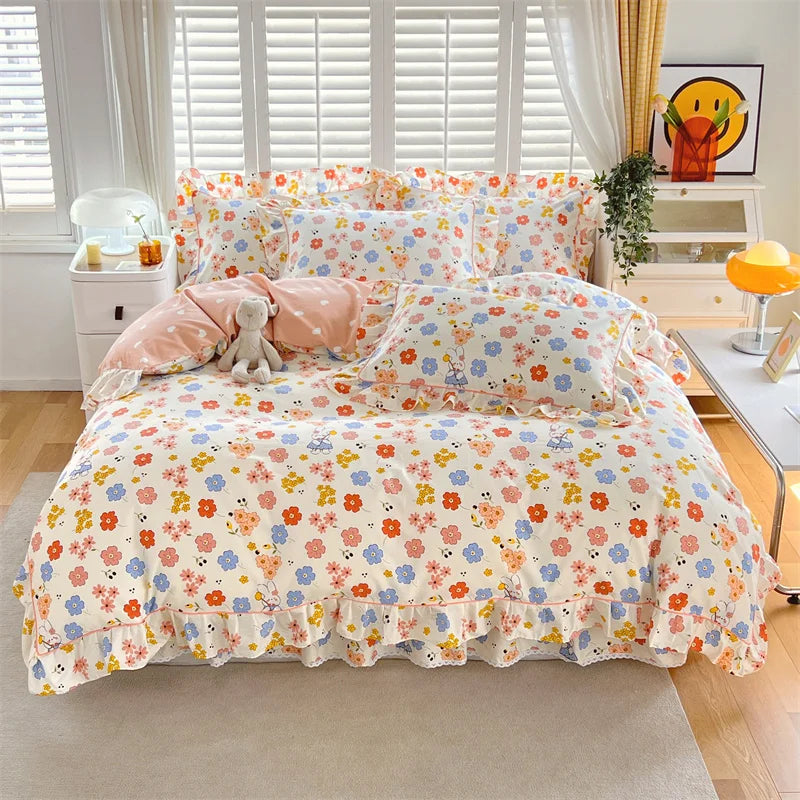 100% Cotton Quilt Cover Adults Kids Duvet Cover Printed Comforter Cover Home Bed Linen funda nordica Bed Cover (No Pillowcase)