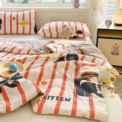 Summer Quilt Air Conditioning Quilt Flower Girl Heart Class A  Double Layer Yarn Summer Cool  Soft Machine Washable