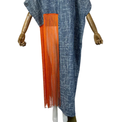 Denim with Tassel Kaftan Dress - WINI