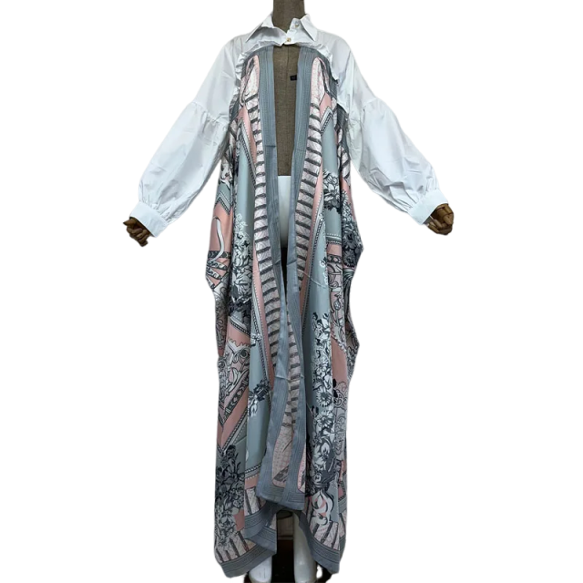 Trendy Long Sleeve Printed Cardigan - WINI