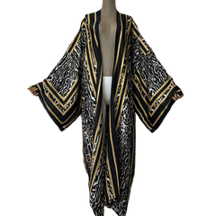 Elegant Leopard Print Oversized Cardigan -WINI
