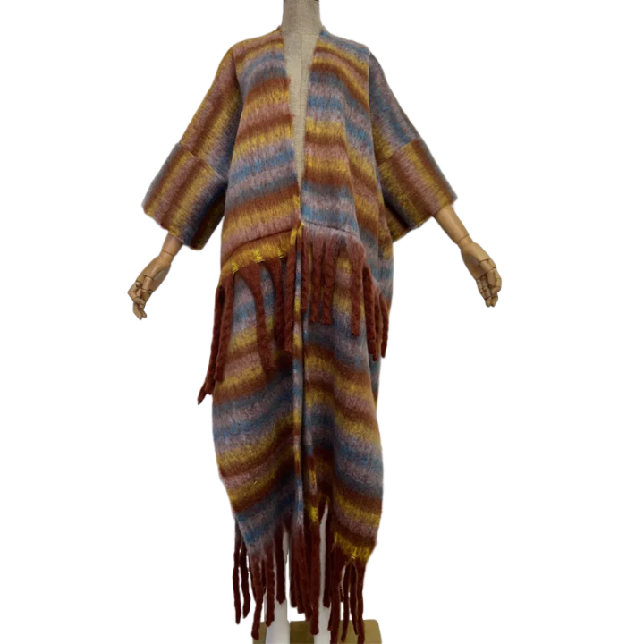 Tassel Poncho Cardigan - WINI