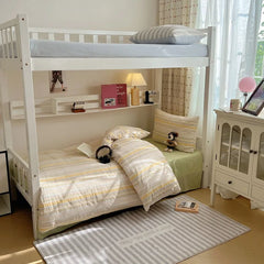 Beddings Sets Cotton Plaid Bedroom Bedding Set White Dormitory Student Bed Linen Set Twin Size Bedding on Offer Sheet Queen King
