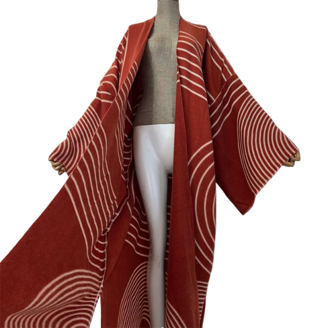 Stylish Winter Printed Kimono Cardigan - WINI