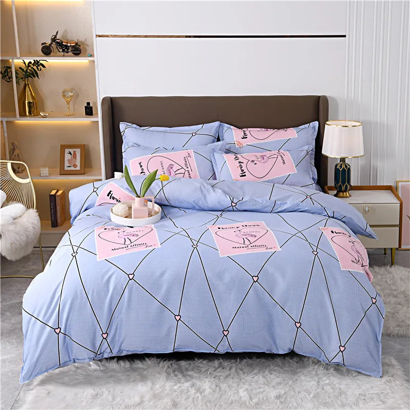 3pcs Leopard Pattern Duvet Cover Bedding Set Double Queen Size, Microfiber Soft Quilt Cover with Pillowcases, Girls Room Decor