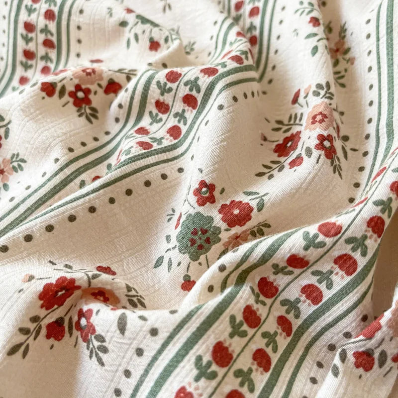 Vintage Floral Style Bedding Set No Filler Soft Fall Winter Thickening Duvet Cover Flat Sheet Pillowcase Full King Bed Linen