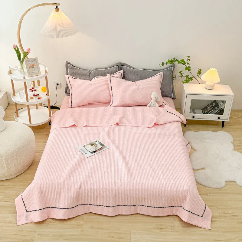 Bubble Yarn Blanket for Bed Single/Queen Size Bedspreads for Summer Plain Lace Quilt/Comforter for Sofa(pillowcase need order)