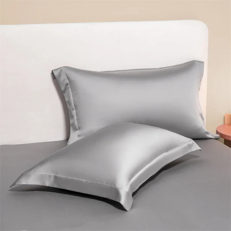 1 Pair(2 Pieces) Egyptian Cotton Pillowcases Solid Color Pillow Shams Covers