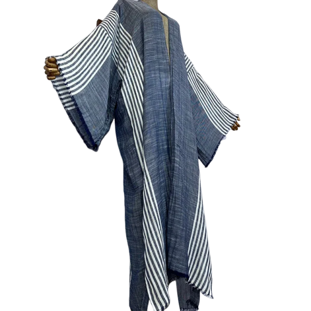 Cozy Striped Kimono Cardigan - WINI