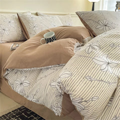 Jacquard Bedding Set Light Luxury Duvet Cover Pillowcase and Bedsheet Bed Linen Set Comforter Queen Bedroom Decor Home Textiles
