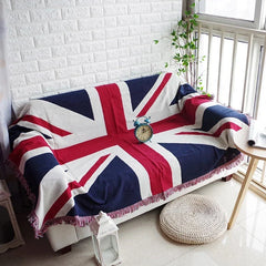 UK USA Flag American Blanket Mat Cover Bedspread Star Sofa Cover Cotton Air Bedding Room Decor Tapestry Throw Rug United States