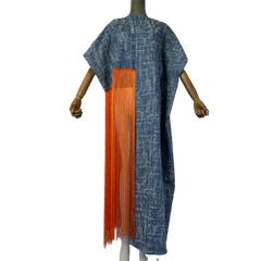 Denim with Tassel Kaftan Dress - WINI