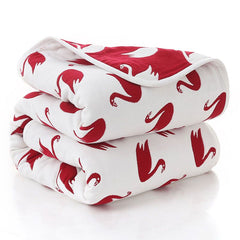 Summer bedspread 6 layer muslin towel cotton quilt children's baby plaid cool blanket air conditioning thin comforter 90