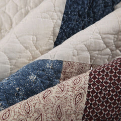 Double Bed Cotton Printed Patchwork Pentagram Set Of 3 Quilted Quilt Light Quilt Pillowcase