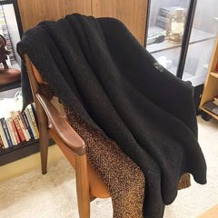New Designer Sunflower Class A Autumn and Winter Half-edge Fleece Knitted Blanket Sofa Office Nap Blanket
