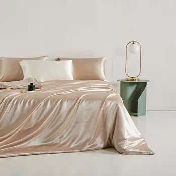 100% Mulberry Silk  Duvet Cover 22MM Solid Color Silk Bedding