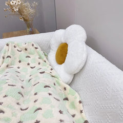 INS Blanket Cartoon Moon Star Printed Throw Flannel Blanket Office Sofa Blanket Soft Bedding For Adults Children Plush Bedspread