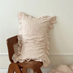 INS Ruffle Edge Gauze 100% Cotton Princess Pillow Case 30X50 48X74cm Breathable Pillowcase Decorative for Home Bedding Bedroom