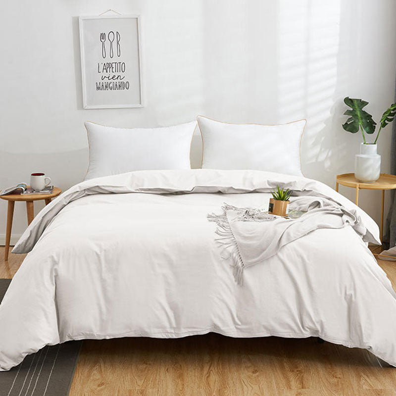 100% Cotton Duvet Cover 1piece Solid Color With Zipper Quilt Cover King Size Blanket Cover No Pillowcase