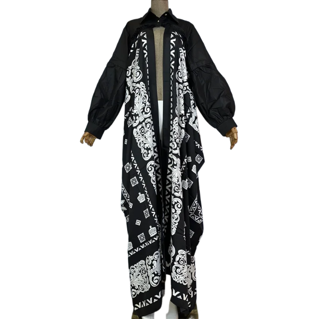 Trendy Long Sleeve Printed Cardigan - WINI