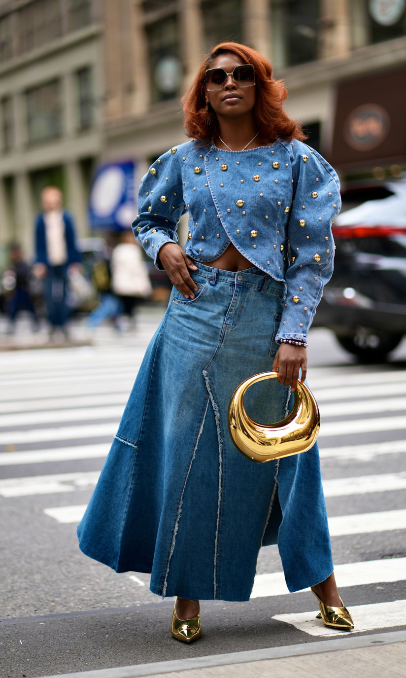 Denim Jacket and Skirt Bundle