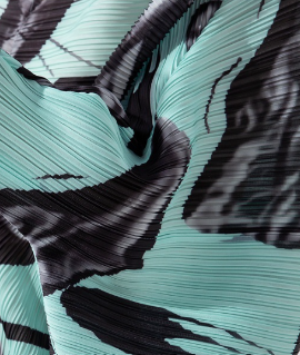 Chiffon Bat Sleeves Pleated Loose Dress