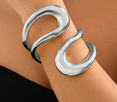 Steampunk Chunky Hollow Cuff Bracelet