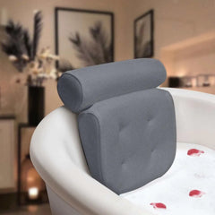 Non-Slip SPA Bath Pillow with Suction Cups Bath Tub Neck Back Support Headrest Pillows Thickened Home Cushion Bathroom Accersory