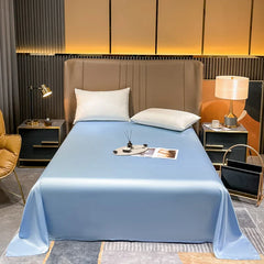 Natural Mulberry Silk Flat Sheet Solid Color Bed Sheet Real Silk King Size Bedding Sheet Home Textile Sheet 250X270