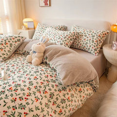 High Quality Winter Warm Thicken Super Soft Velvet Plush Duvet Cover King Queen Size Fine Coral Fleece Quilt Cover No Pillowcase