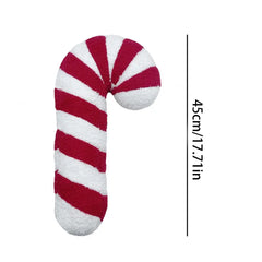 Christmas Candy Cane Pillow Gingerbread House Decoration Plush Throw Pillow Winter Home Decor Living Room Sofa Couch Cushions