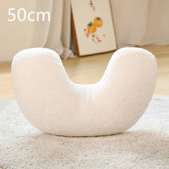 INS Popular Plush Yellow Moon Ball Shape Cushion Stuffed Donut Twist Bar Throw Pillow Home Decoration Room Pillow Birthday Gift