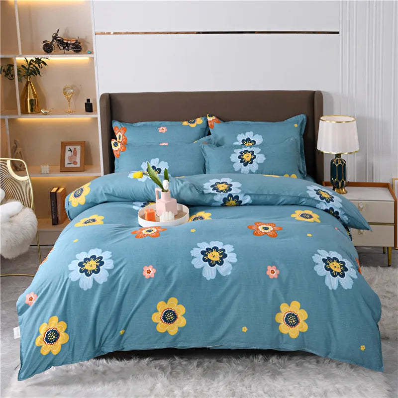 3pcs Leopard Pattern Duvet Cover Bedding Set Double Queen Size, Microfiber Soft Quilt Cover with Pillowcases, Girls Room Decor