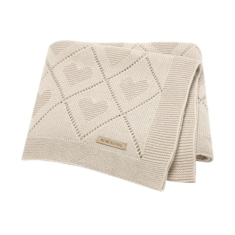 Blankets Knit Newborn Infant Boys Girls Cotton Swaddle Wrap Sleepsack for Stroller Bed 90*70cm Toddler Outdoor Playing Mats