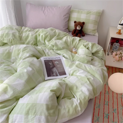 Light Luxury Striped Pure Cotton and Cotton New Bedding Set and Duvet Cover Set Three Piece Four Piece Set