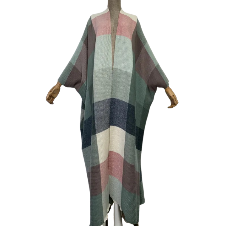 Premium Plaid Kimono Cardigan - WINI
