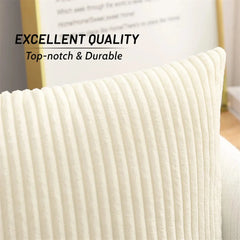 Olanly Corduroy Cushion Cover 45x45 Soft Fluffy Strip Pillow Cover 50x50 Luxury Decorative Home Pillow Case For Sofa Living Room
