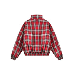 Plaid Zip-Up Reversible Jacket