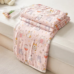 Pure Mulberry Silk Comforter for Summer/Spring Natural Long Strand Silk Fill Duvet Mulberry Silk Bedding Noiseless Lyocell Shell